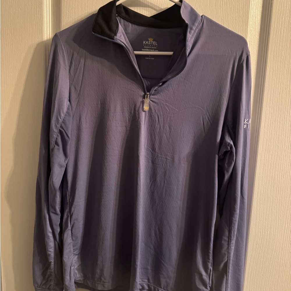 Kastel Quarter-Zip Long Sleeve Shirt in Lavender